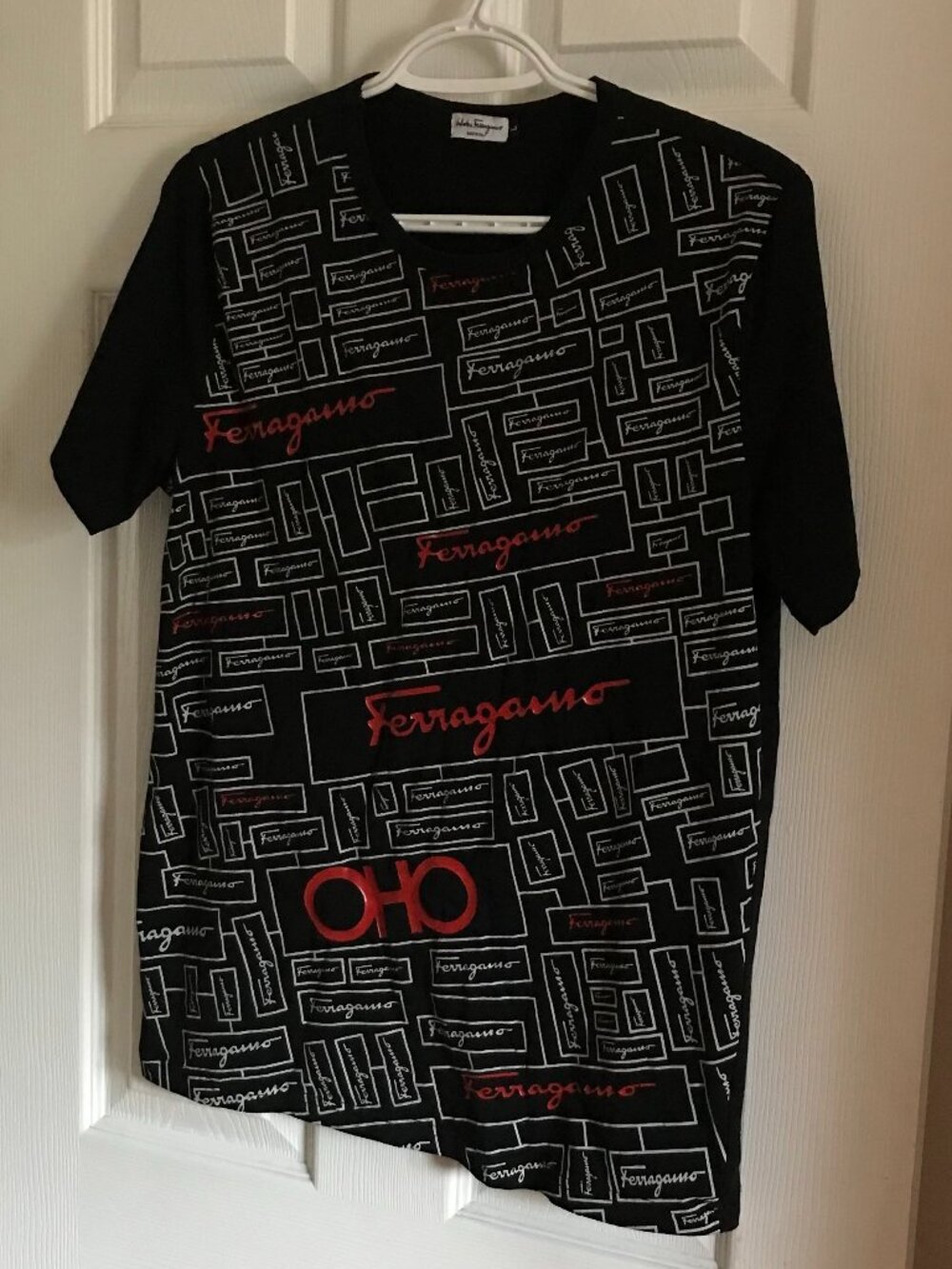 Salvatore Ferragamo Graphic Logo T-Shirt NEW LG
